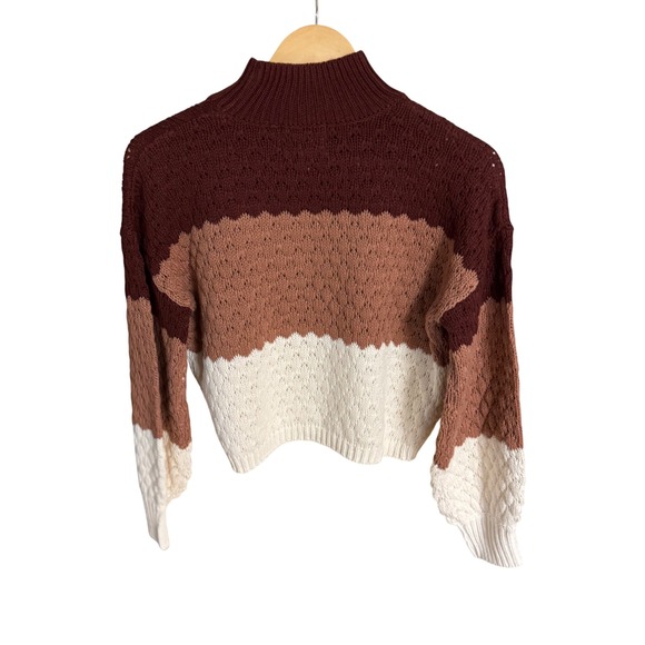 2-pack Hippie Rose/Pink Rose Sweaters cropped Mock Neck Pullover Size‎ S - Picture 11 of 16